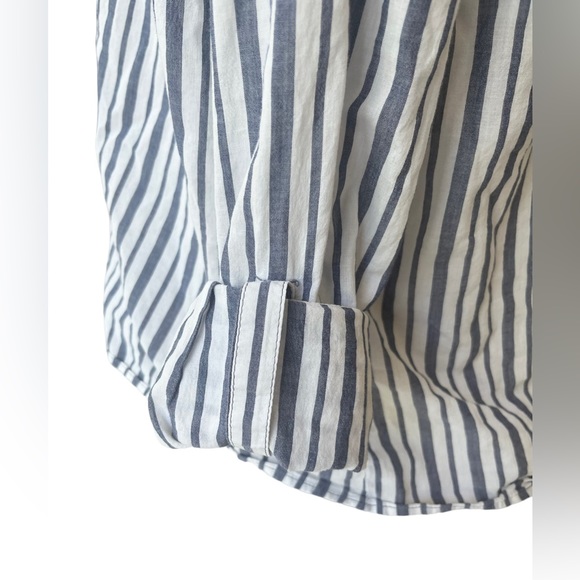 Casual Striped Roll Up Sleeve Shirt for Women’s - Picture 3 of 10